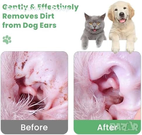 Нови Ушни Кърпички за Кучета и Котки - Предпазва от Инфекции, 60 Пада, снимка 3 - За котки - 45351702