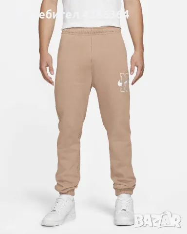 Мъжко долнище : Nike Sportswear Club Fleece Retro Trousers - Desert Dust S, снимка 5 - Спортни дрехи, екипи - 49114176