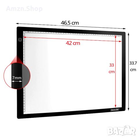 AGPTEK LED светлинна дъска A4 магнитна светеща подложка за диамантено рисуване, снимка 6 - Други - 45966480