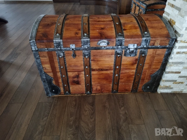 Стар дървен сандък/ракла/скрин, снимка 9 - Антикварни и старинни предмети - 52441208