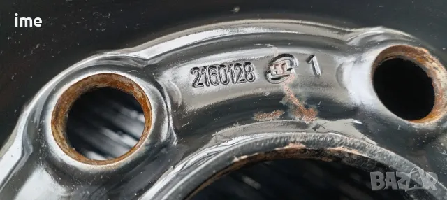 1бр. железна джанта 6.5J16 ET37. 5x110мм. Свалена от Opel Astra H. Внос от Германия., снимка 6 - Гуми и джанти - 49911753