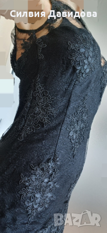 Черна официална рокля, снимка 5 - Рокли - 44965217