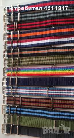 Каишки НАТО 18мм, снимка 8 - Каишки за часовници - 52188412