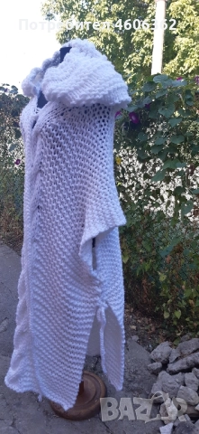 ръчно изплетено пончо , снимка 3 - Други - 51855352