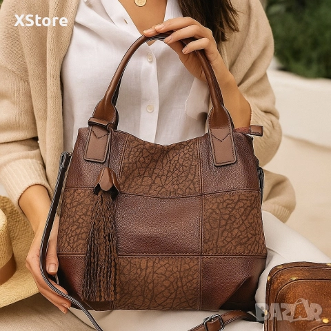 Ежедневна дамска чанта тип торба, през рамо, снимка 7 - Чанти - 52572140