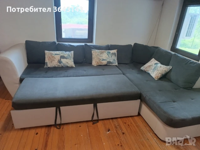 Диван ъглов голям, снимка 10 - Дивани и мека мебел - 50523501