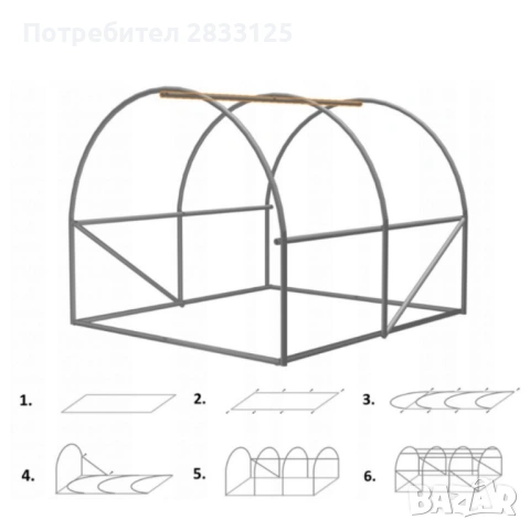 Здрава конструкция за оранжерия - поцинковани тръби и лесен монтаж, снимка 13 - Оранжерии - 53642895