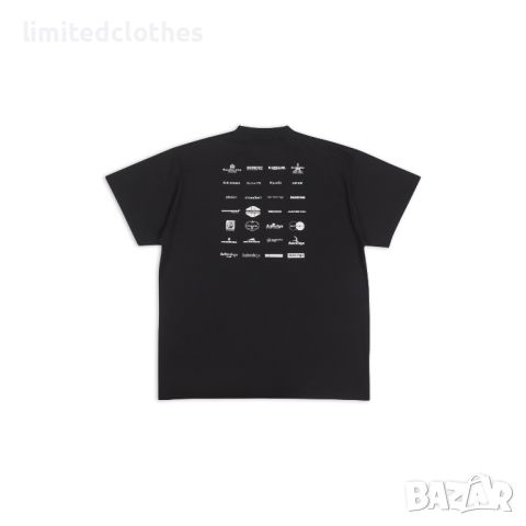 BALENCIAGA Black Archives Logo Print Oversized Мъжка / Дамска Тениска size 3 (XL), снимка 7 - Тениски - 46091021