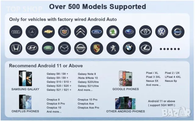 Android Auto безжичен адаптер wireless adapter, снимка 13 - Аксесоари и консумативи - 48487385