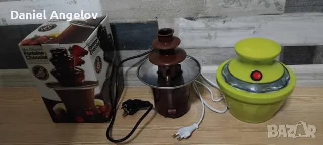 Продавам фонтан за шоколад (фондю) в комплект с машина за сладолед, снимка 2 - Машини за сладолед - 50246839