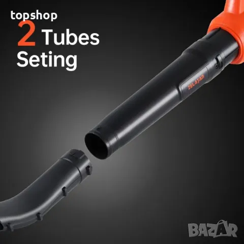 Безжичен вентилатор за листа ZELATAN 4,0 Ah, 130 MPH, 2 скорости, снимка 2 - Градинска техника - 50303039