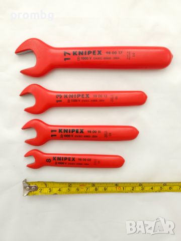 комплект гаечни ключове 4 бр. Knipex, 8-11-13-17, 1000 V, Германия, снимка 3 - Други инструменти - 46289357