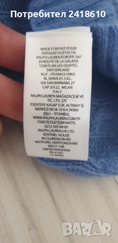 POLO Ralph Lauren Cable Wool / Cashmere Knit V - Neck Womens Size M ОРИГИНАЛ! Дамски Пуловер !, снимка 6 - Блузи с дълъг ръкав и пуловери - 52918656
