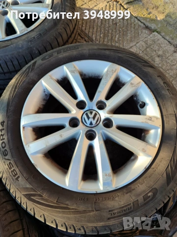 Джанти с летни гуми за WV Polo - 185/60/R14 - 82H  (5x100/57.1 - ET43), снимка 2 - Гуми и джанти - 53865004