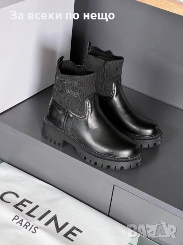 Celine Дамски Черни Боти Селин Код E1110, снимка 3 - Дамски боти - 52658112