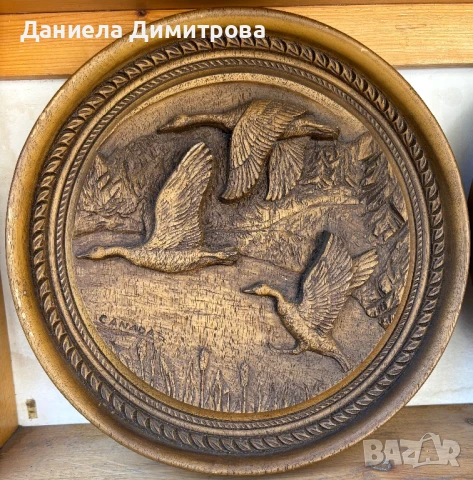 Две релефни картини с ловни мотиви, подобни на дърво , Канада, снимка 2 - Други - 51333788