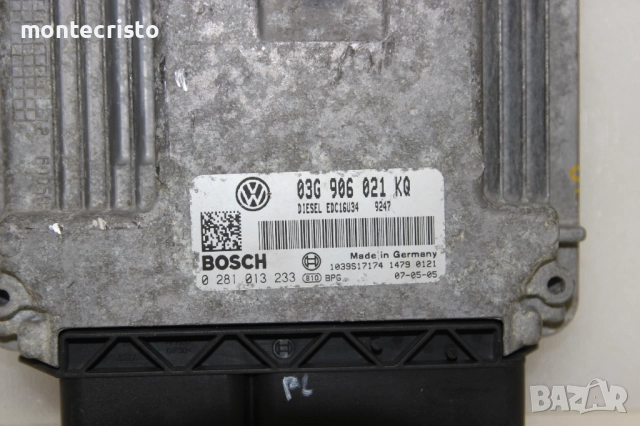 Моторен компютър VW Golf 5 (2004-2008г.) 03G906021KQ / 03G 906 021 KQ / 0281013233 / EDC16U34, снимка 2 - Части - 52983184