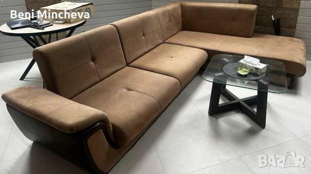 Диван с десен ъгъл - 310х200см, снимка 4 - Дивани и мека мебел - 54202687