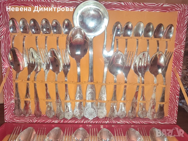 Посребрени прибори/ сервиз за хранене , снимка 2 - Сервизи - 53066152