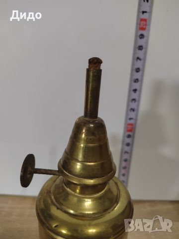 Стара месингова лампа., снимка 2 - Антикварни и старинни предмети - 45178658