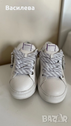 ПРОМО!!! Karl Lagerfeld бели кецове, снимка 4 - Кецове - 50488650