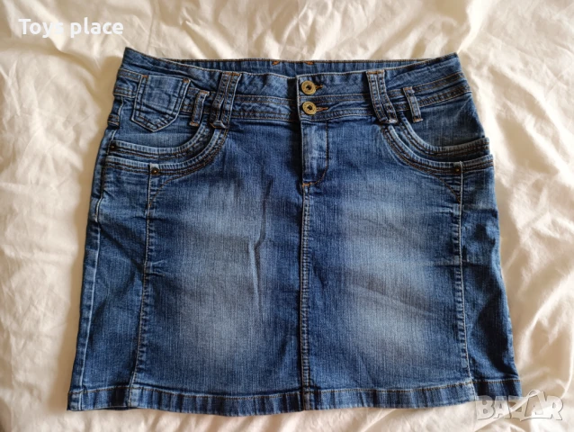 L/XL къса дънкова пола 