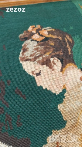 Гоблен "Момиче с книга", снимка 5 - Гоблени - 54178048