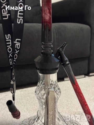 Smokah Diamond Series – Black/Red – ново премиум наргиле / shisha / hookah, снимка 3 - Наргилета - 52416949