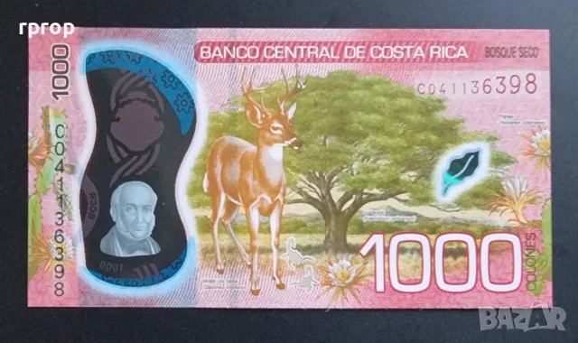 Коста Рика. 1 000 , 2 000 ,5 000 колона. 2018 - 2019 година. Полимер . UNC., снимка 3 - Нумизматика и бонистика - 48508394