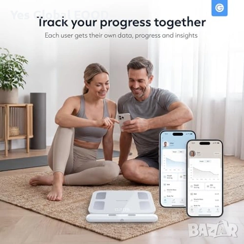 Silvergear кантар с ръчни сензори и App, снимка 4 - Други - 53619900