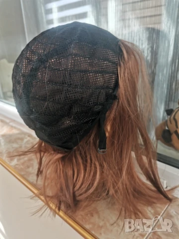 Нова светло кестенява  перука 35 см Боб стил без бретон - мод.17, снимка 13 - Аксесоари за коса - 12719429