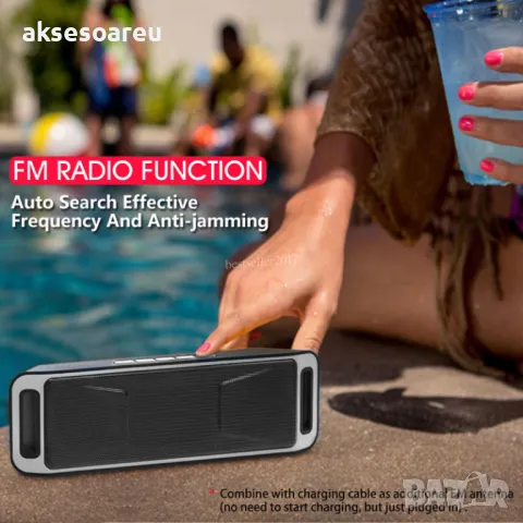 Блутуут колонка Bluetooth 3.0 високоговорител USB флаш FM радио стерео Супер бас MP3 плейър тонколон, снимка 12 - Тонколони - 48141688