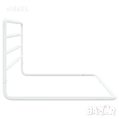 vidaXL Ограничител за детско легло, бял, (76-137)x55 см, желязо(SKU:10234), снимка 3 - Други - 49161387