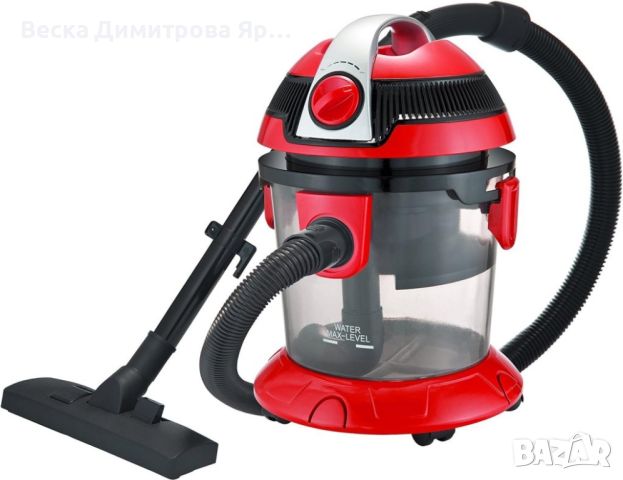 Прахосмукачка с воден филтър Voltz OV51001N, 800W-1000W, 10л., Червена/Сива, снимка 2 - Прахосмукачки - 46726203