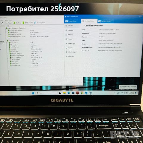 Gigabyte G5 15,6” IPS 144Hz/i5-12500H 16x4,50GHz/RTX 4050 6GB/16GB RAM, снимка 10 - Лаптопи за игри - 46443340