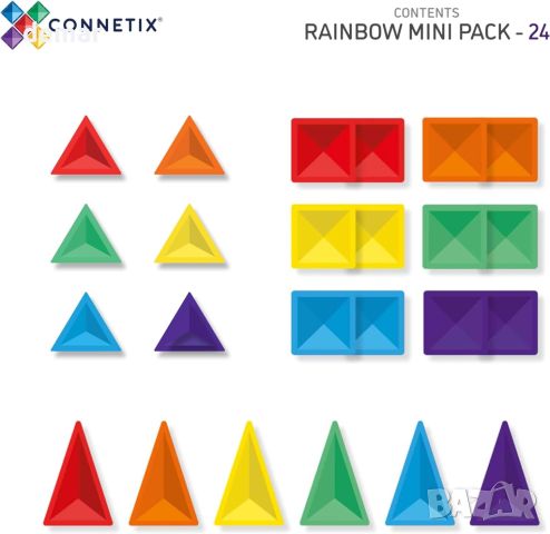 CONNETIX Rainbow Творчески комплект за деца 24 части, снимка 5 - Образователни игри - 46024846