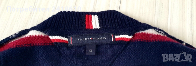 Tommy Hilfiger Monogram Oversize Wool / Mens Size XS / S  ОРИГИНАЛ! Мъжки Вълнен Пуловер!, снимка 4 - Пуловери - 52178704