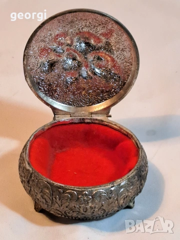 ретро японска метална кутия за бижута 32/3, снимка 5 - Антикварни и старинни предмети - 53123722