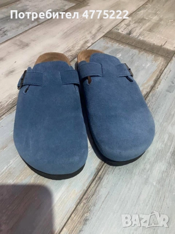 Велурени мюли в небесносиньо нови р.40, снимка 8 - Дамски ежедневни обувки - 54101896