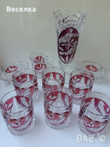 Пълен сервиз за уиски, оловен кристал 