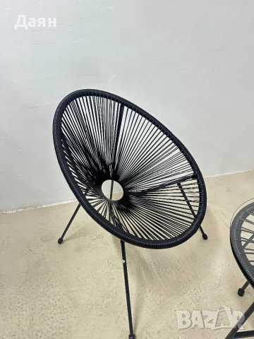 Градински комплект маса и столове, Songmics, снимка 3 - Градински мебели, декорация  - 52569536