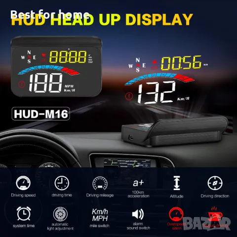 GULFLINK GPS Head Up Display M16, снимка 1 - Друга електроника - 49337609