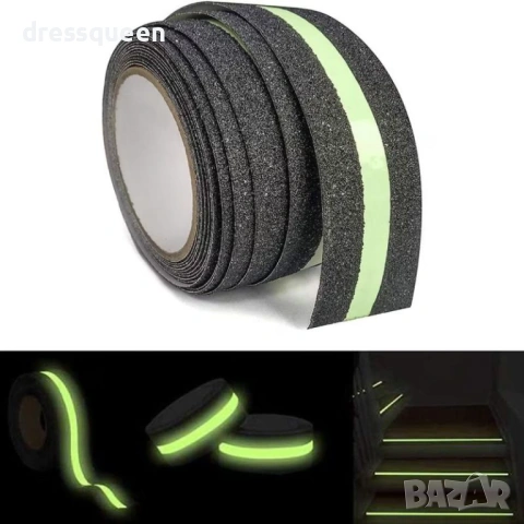 4858 Светеща Сигнална Лента за Стълби и Препятствия – 5м, Видимост в Пълна Тъмнина, снимка 8 - Други - 53709880