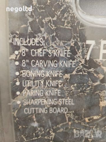 Топ промоция! Комплект ножове с точило и дъска! САМО 7лв за 1 комплект, снимка 7 - Прибори за хранене, готвене и сервиране - 46359604