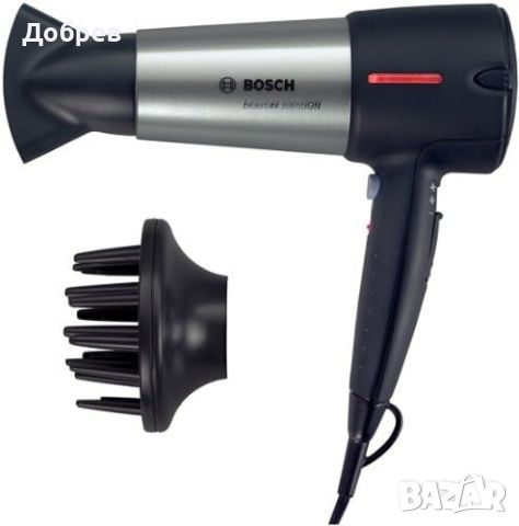 Сешоар Bosch Ion Beautixx Professional с дифузьор, 2000W. 2 скорости и 2 режима. Made in Switzerland, снимка 1 - Сешоари - 45779940