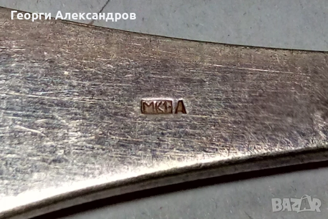 5 СТАРИННИ ДЕБЕЛО ПОСРЕБРЕНИ с Маркировка МК1-А БРОНЗОВИ ЛЪЖИЧКИ с Красива Флорална Орнаментика, снимка 2 - Антикварни и старинни предмети - 52936087