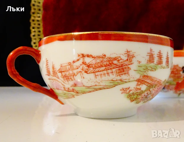 Чаша японски костен порцелан 58 гр.,злато. , снимка 6 - Антикварни и старинни предмети - 51216141