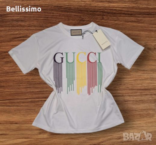 *Gucci* Дамска тениска с щампа в бял цвят