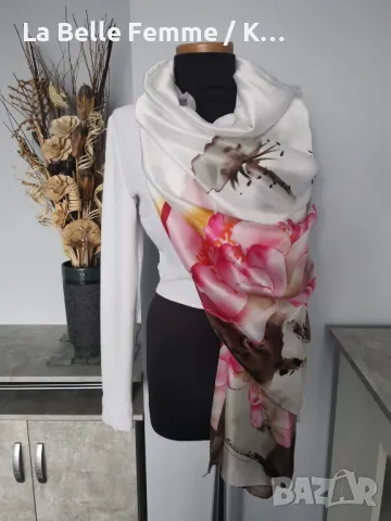 Дамски шалове от коприна, снимка 10 - Шалове - 49840377