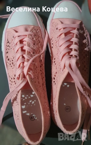 чистонови, розови кецове с дебела подметка, снимка 8 - Кецове - 54085282